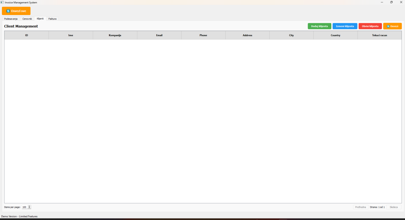 IMS invoice editor for document creation