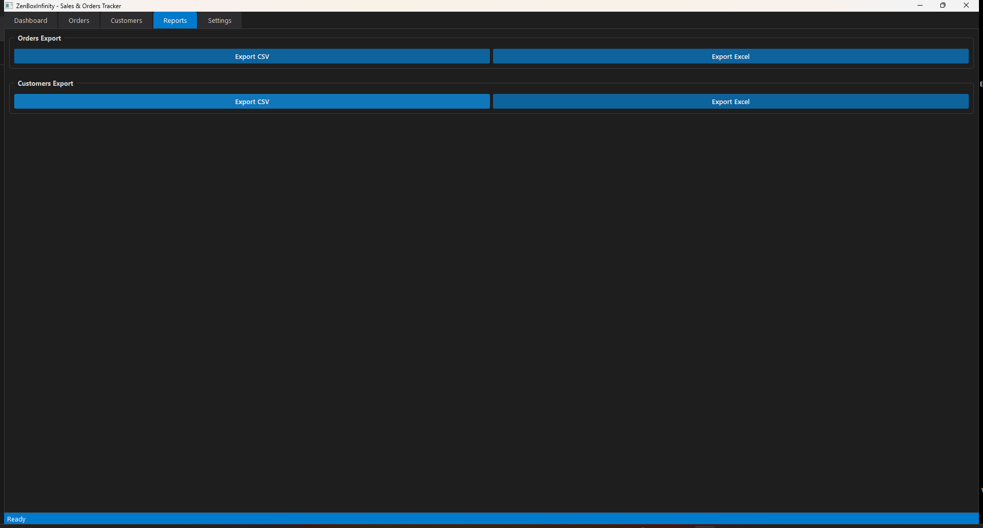 SOT reports view for sales performance